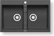 Pyramis 70053201 - Кухненска мивка SPARTA 78x50 cm гранит/черен