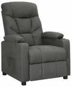 339083 vidaXL Реклайнер, тъмносив, текстил