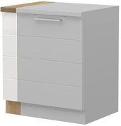 Възможност за персонализиране Подов шкаф разширение Hudson R-White - White glossy