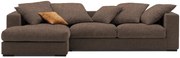 Ъгъл диван Pilo-Customizable-225φ 145β cm.-Chocolate (Star4611)
