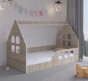 Детско легло Montessori house 160 x 80 cm в дъб сонома