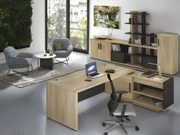 Ъглово бюро Marbrand-Right-Fusiko-Mavro-Дължина:200cm