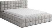 Сиво тапицирано двойно легло с място за съхранение и включена подматрачна рамка 180x200 cm Dizzle – ELTAP