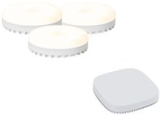 Комплект от 3 смарт GX53 димируеми LED крушки RGB 9W 806LM 2700K-6500K вкл. Zigbee Smart Hub
