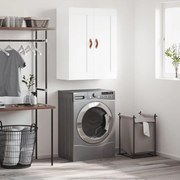 830356 vidaXL Стенен шкаф бял 69,5x34x90 см инженерно дърво