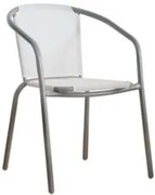 Алуминиев стол бял със сива рамка