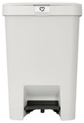 Кош за боклук с педал Brabantia StepUp 1008483, 25 л, Екологични материали, Голям отвор, Светлосив