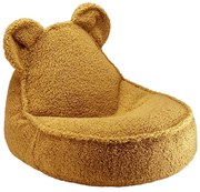Кафяв детски пуф от букле Bear – Wigiwama