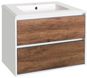 Конзолен PVC шкаф ICP 7155 АТИКА с умивалник, 70x45x55см