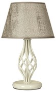 Настолна лампа АТЛАС, крем, абажур Сарай Бронз, 1xE27