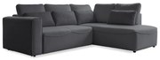Тъмносив ъглов разтегателен диван (променлив) Homely Tommy - Miuform