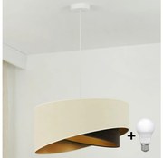 Brilagi - LED Пендел LYRA 1xE27/15W/230V кремав/черен/златист