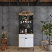 Многофункционален шкаф JE157, цвят Орех Бял