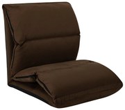 325258 vidaXL Сгъваем подов стол, кафяв, микрофибри