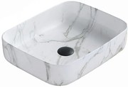 Mexen Carla плот мивка 50 x 39 cm, бял камък - 21555092