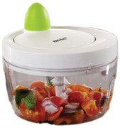 Мини ръчен чопър KingHoff KH 6116, Острие от неръждаема стомана, Бял/зелен