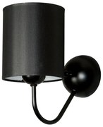 Аплик ДЕФАНС, черен, абажур Шинц Черен, 1xE27