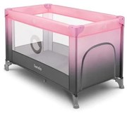 Lionelo - Детско креватче за пътуване STEFI розов/сив