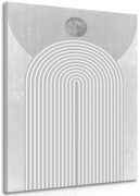 Картина на платно – Модерна сива дъга Mid-Century