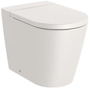 Тоалетна чиния Roca A347526650 ROUND, стояща, долепена до стената, двойно оттичане, Rimless, 37x56x44см