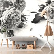 Фототапет – Черно-бели рози в разцвет