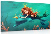 Картина на платно – Морска русалка с делфин