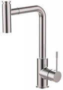 Смесител за кухня ICF 7163228, месингов, хром, с изтеглящ душ, 36x24.3см