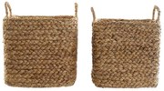 Игра на Кошници DKD Home Decor Bali (38 x 38 x 36 cm) (42 x 42 x 39 cm) (2 pcs)