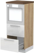 Висок подов шкаф за фурна Raval K14-60-2MB-Oak - White glossy