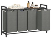 Кош за пране REX черен/сив