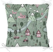 Възглавница за сядане Village от памучна смес, 40 x 40 cm - Minimalist Cushion Covers