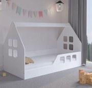 Детско легло Montessori house 160 x 80 cm бяло дясно