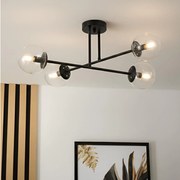 Brilagi - Плафонен полилей MALIVA 4xE14/15W/230V черен/прозрачен