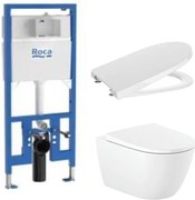 Комплект за WC Duplo S 90 mm 4 в 1 Ona Rimless (бутон по избор) (A8900A0020 + A346687000 + A801E12001)