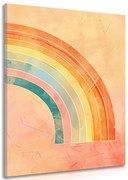 Картина на платно – Минималистична дъга Peach Fuzz