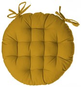 Кръгла възглавница за стол atmosphera Anjali, 38 cm - Охра