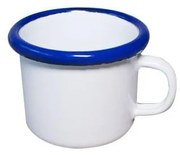 Емайлирана сосиера синьо/бяла 90мл ретро (1/05 105+105)