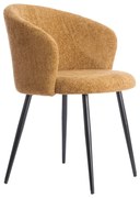 Метални трапезни столове в комплект 2 бр. в цвят жълта охра Radaja – Light &amp; Living