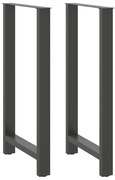 4013358 vidaXL Крака за бар маса, антрацит, 2 бр., 60 x (110-111) см, стомана