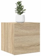 804490 vidaXL ТВ шкаф за стенен монтаж, дъб сонома, 30,5x30x30 см