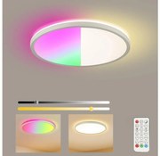 Brilagi - LED RGB димируемо осветително тяло ултра тънко LED/18W/230V Ø 30 см бяло + дистанционно управление