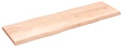 363919 vidaXL Плот за маса 200x60x(2-6) см необработено масивно дърво жив ръб