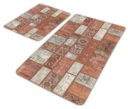 Кафяви кадифени килими за баня в комплект от 2 бр. 60x100 cm – Mila Home