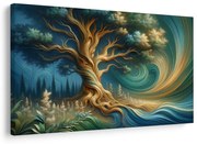 Картина на платно – Дървото на живота в омагьосана гора