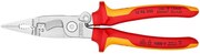 Knipex Клещи инсталаторски, хромирани, VDE 1000V жълто-червена ръкохватка 200мм, с фиксатор,  - K1396200