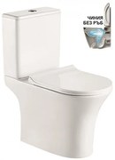 Моноблок ICC 7937S MATT WHITE, седалка и капак, порцелан, бял мат, 83x65x37см