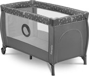Lionelo - Преносима бебешка кошара STEFI PLUS сиво/бяло