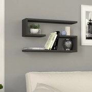 Меламинов рафт Jenika в антрацитен цвят 60x14,5x18см.