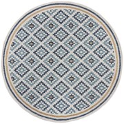 Жълто-син кръгъл килим за открито и закрито ø 160 cm Zia Trellis – Flair Rugs