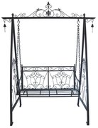 Черна метална градинска люлка Kari - Garden Pleasure